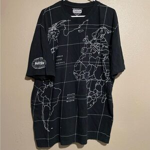 Parish Nation World Map AOP Graphic Black T-Shirt Adult 2XL